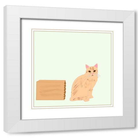 Out of the Box White Modern Wood Framed Art Print with Double Matting by Singleton, Ashley