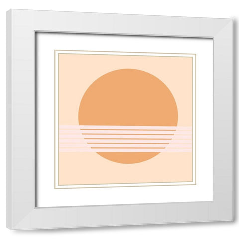 Sun White Modern Wood Framed Art Print with Double Matting by Singleton, Ashley