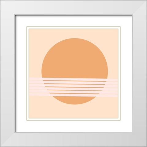 Sun White Modern Wood Framed Art Print with Double Matting by Singleton, Ashley