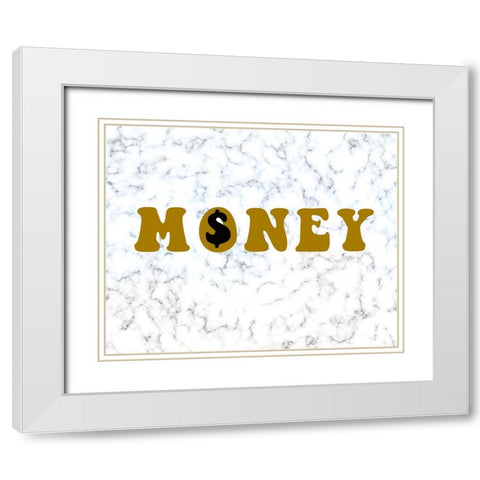 Money White Modern Wood Framed Art Print with Double Matting by Singleton, Ashley