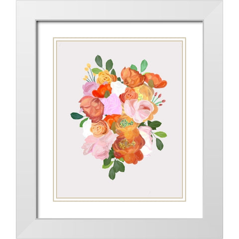 Fruity Arrangement White Modern Wood Framed Art Print with Double Matting by Singleton, Ashley