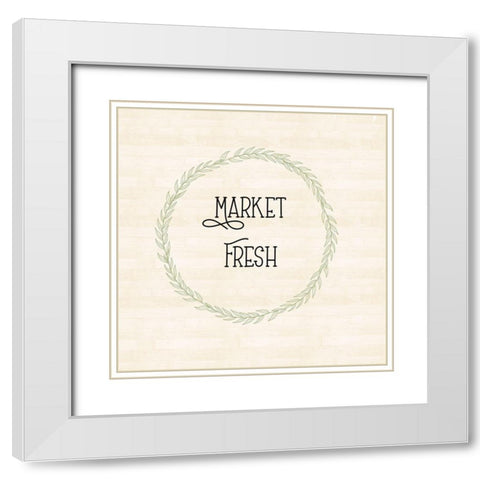 Market Fresh White Modern Wood Framed Art Print with Double Matting by Singleton, Ashley