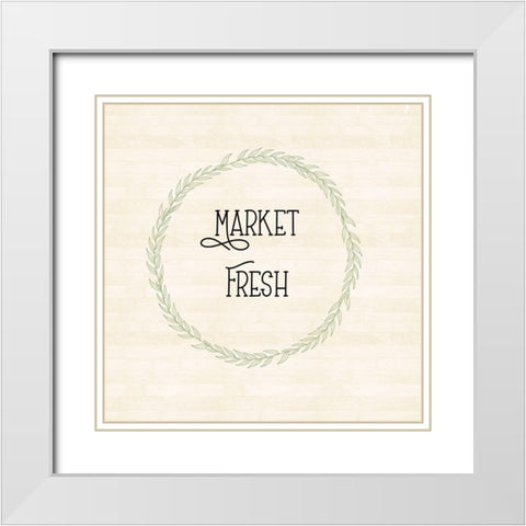 Market Fresh White Modern Wood Framed Art Print with Double Matting by Singleton, Ashley