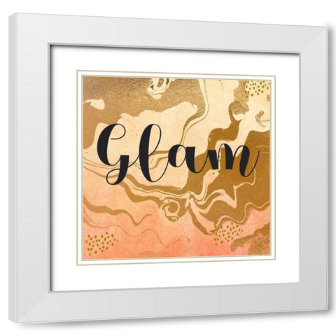 Glam White Modern Wood Framed Art Print with Double Matting by Singleton, Ashley