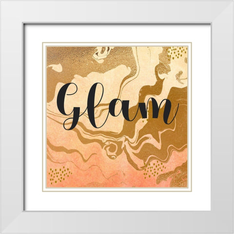 Glam White Modern Wood Framed Art Print with Double Matting by Singleton, Ashley