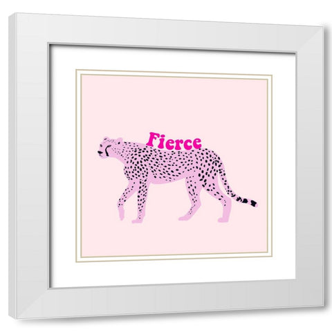 Fierce White Modern Wood Framed Art Print with Double Matting by Singleton, Ashley