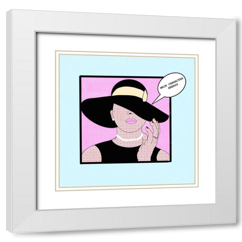Main Character Energy White Modern Wood Framed Art Print with Double Matting by Singleton, Ashley
