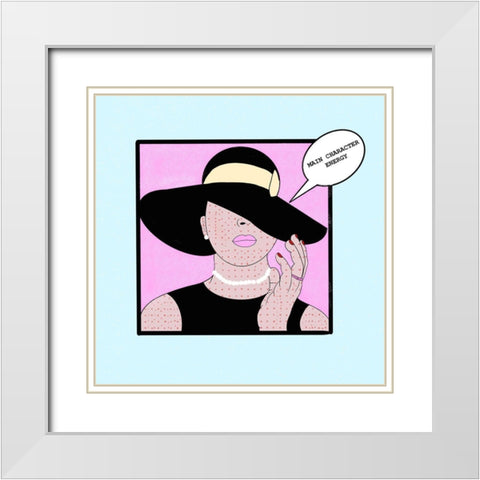 Main Character Energy White Modern Wood Framed Art Print with Double Matting by Singleton, Ashley