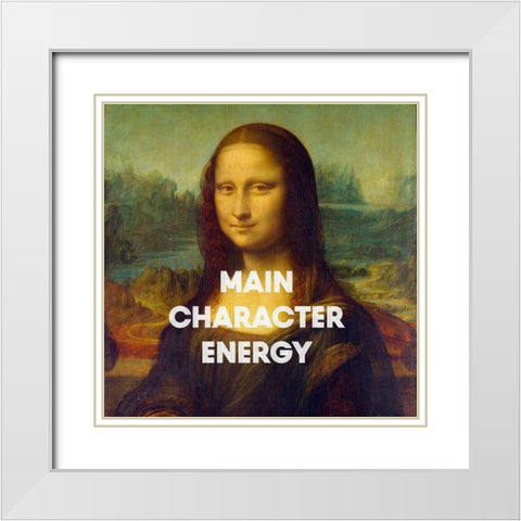 Main Character Energy White Modern Wood Framed Art Print with Double Matting by Singleton, Ashley