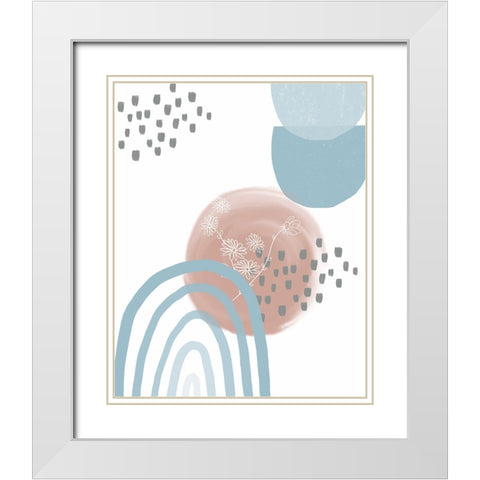 Abstract II White Modern Wood Framed Art Print with Double Matting by Singleton, Ashley