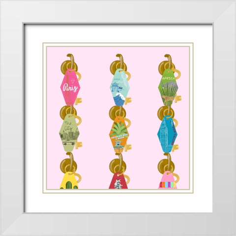 Key Collection White Modern Wood Framed Art Print with Double Matting by Singleton, Ashley