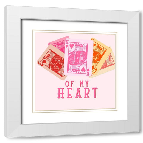 King of my Heart White Modern Wood Framed Art Print with Double Matting by Singleton, Ashley