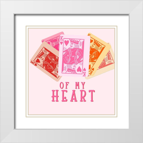 King of my Heart White Modern Wood Framed Art Print with Double Matting by Singleton, Ashley