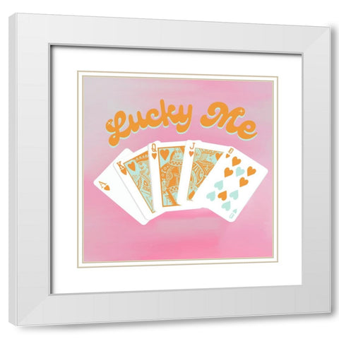 Royal Flush White Modern Wood Framed Art Print with Double Matting by Singleton, Ashley