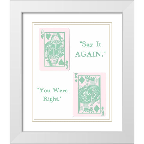 King and Queen White Modern Wood Framed Art Print with Double Matting by Singleton, Ashley