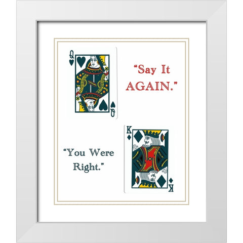 King and Queen II White Modern Wood Framed Art Print with Double Matting by Singleton, Ashley
