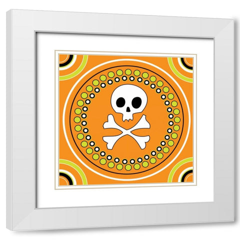 Angst Pumpkin V White Modern Wood Framed Art Print with Double Matting by ND Art and Design