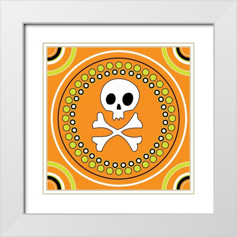 Angst Pumpkin V White Modern Wood Framed Art Print with Double Matting by ND Art and Design