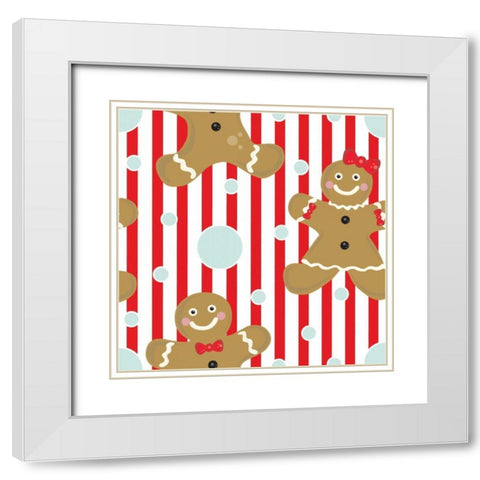 Be Sweet V White Modern Wood Framed Art Print with Double Matting by ND Art and Design