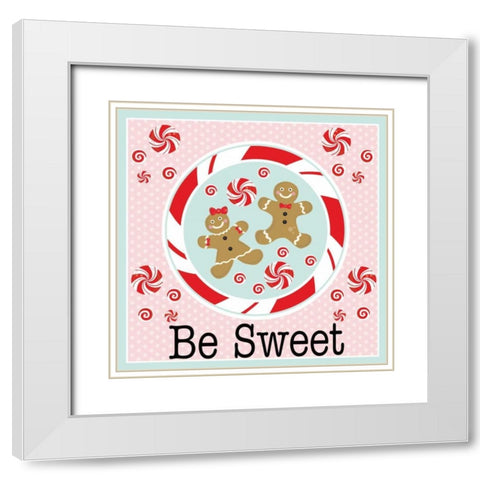 Be Sweet VI White Modern Wood Framed Art Print with Double Matting by ND Art and Design