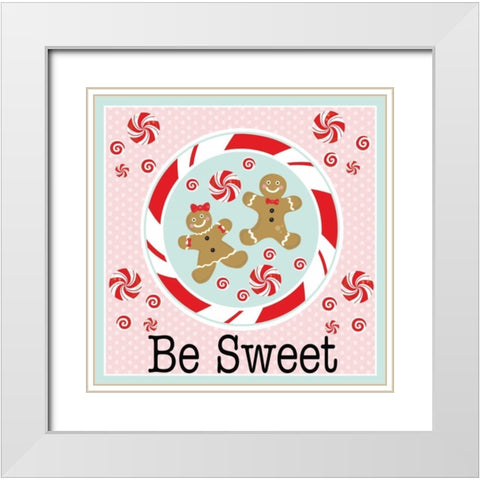 Be Sweet VI White Modern Wood Framed Art Print with Double Matting by ND Art and Design