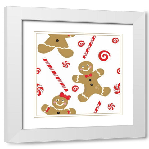Be Sweet X White Modern Wood Framed Art Print with Double Matting by ND Art and Design
