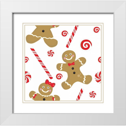 Be Sweet X White Modern Wood Framed Art Print with Double Matting by ND Art and Design