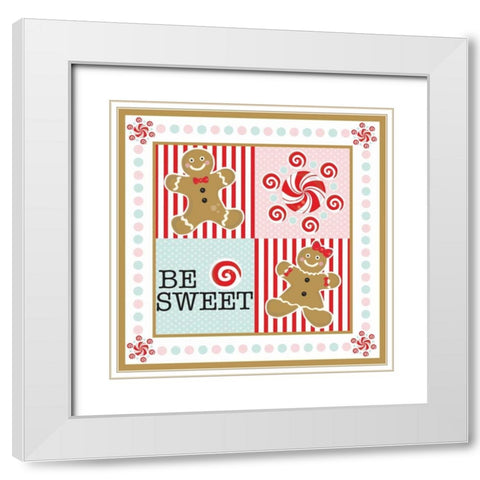 Be Sweet XI White Modern Wood Framed Art Print with Double Matting by ND Art and Design