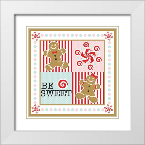 Be Sweet XI White Modern Wood Framed Art Print with Double Matting by ND Art and Design