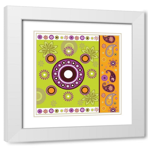 Boho Chic Amethyst XII White Modern Wood Framed Art Print with Double Matting by ND Art and Design