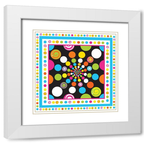 Candy Craze X White Modern Wood Framed Art Print with Double Matting by ND Art and Design