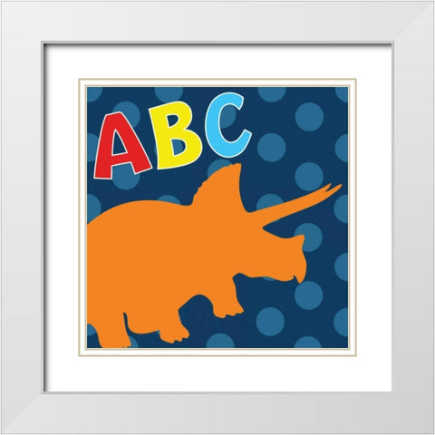 Dinopolooza VIII White Modern Wood Framed Art Print with Double Matting by ND Art and Design