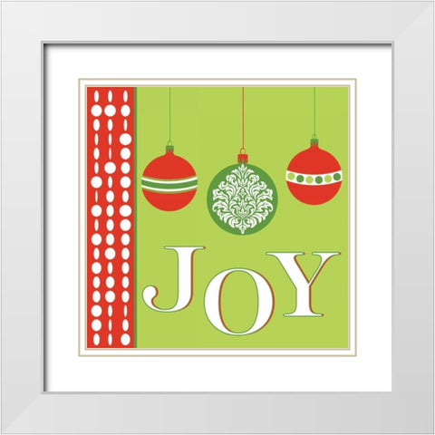 Joyous Holiday X White Modern Wood Framed Art Print with Double Matting by ND Art and Design