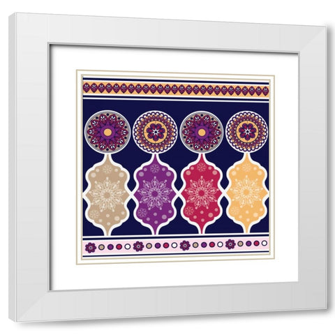 Modern Day Moroccan Gypsy IV White Modern Wood Framed Art Print with Double Matting by ND Art and Design