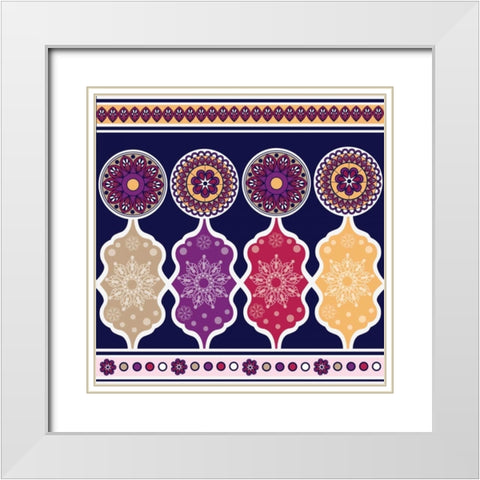 Modern Day Moroccan Gypsy IV White Modern Wood Framed Art Print with Double Matting by ND Art and Design