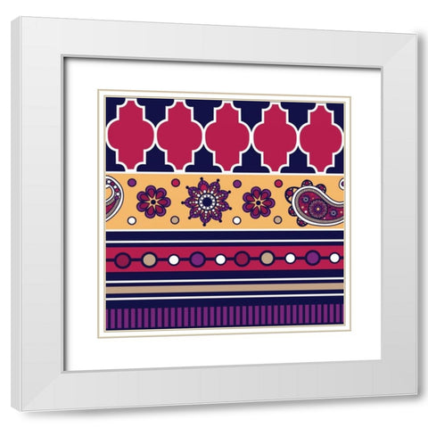 Modern Day Moroccan Gypsy V White Modern Wood Framed Art Print with Double Matting by ND Art and Design