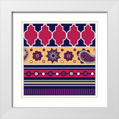 Modern Day Moroccan Gypsy V White Modern Wood Framed Art Print with Double Matting by ND Art and Design