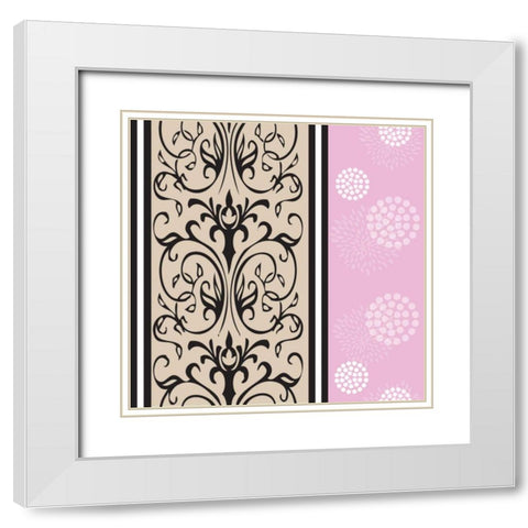 Tea Time IV White Modern Wood Framed Art Print with Double Matting by ND Art and Design