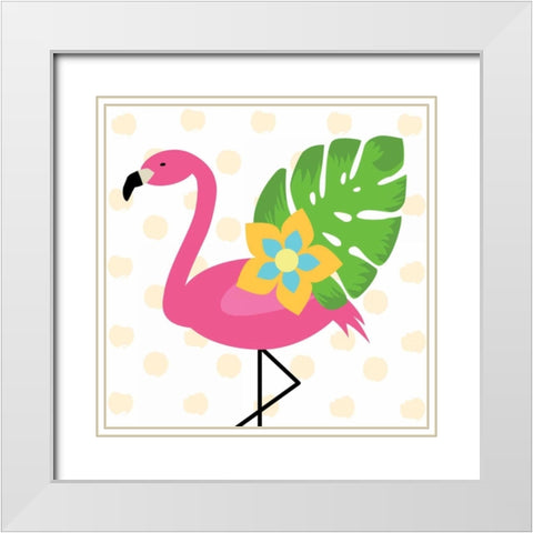 Tropical II White Modern Wood Framed Art Print with Double Matting by ND Art and Design