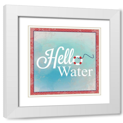 Lake II White Modern Wood Framed Art Print with Double Matting by ND Art and Design