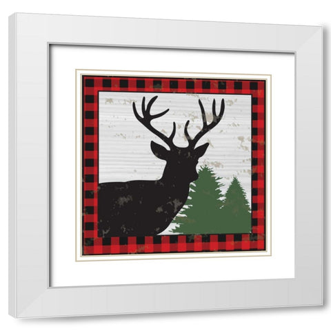 Lodge I White Modern Wood Framed Art Print with Double Matting by ND Art and Design