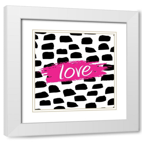 Trendy III White Modern Wood Framed Art Print with Double Matting by ND Art and Design