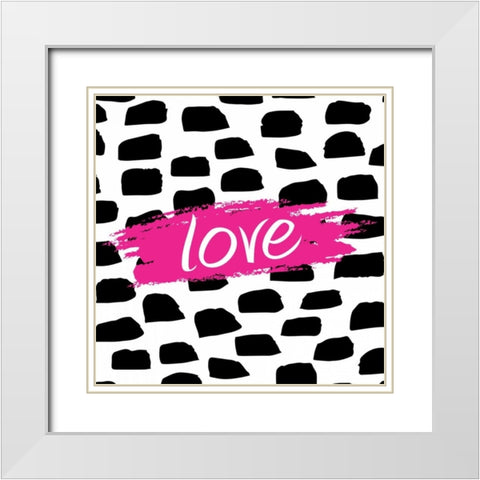 Trendy III White Modern Wood Framed Art Print with Double Matting by ND Art and Design