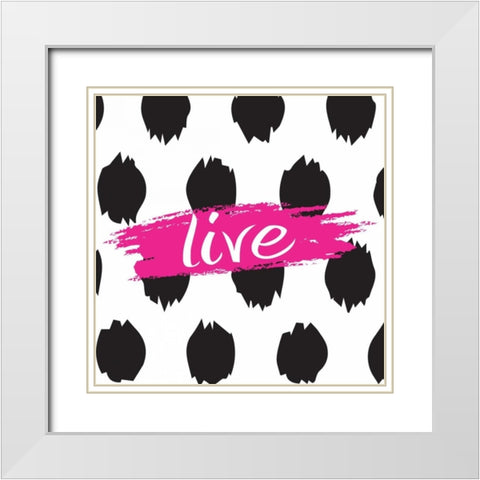 Trendy I White Modern Wood Framed Art Print with Double Matting by ND Art and Design