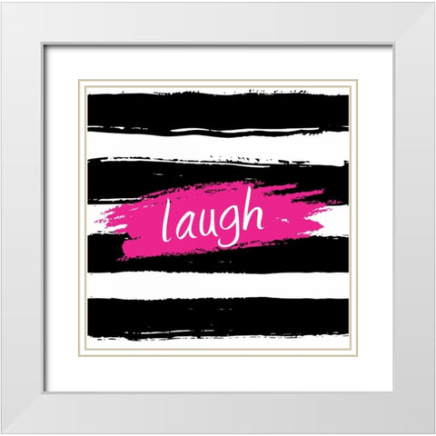 Trendy II White Modern Wood Framed Art Print with Double Matting by ND Art and Design