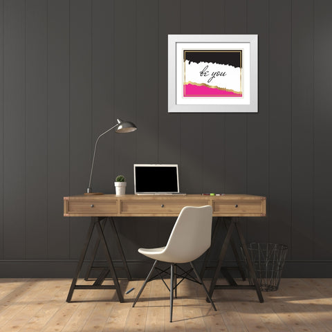 Trendy III White Modern Wood Framed Art Print with Double Matting by ND Art and Design