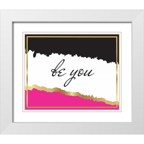 Trendy III White Modern Wood Framed Art Print with Double Matting by ND Art and Design