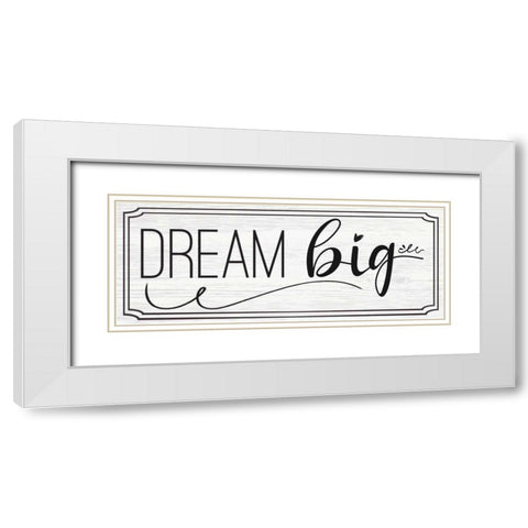 Words II White Modern Wood Framed Art Print with Double Matting by ND Art and Design