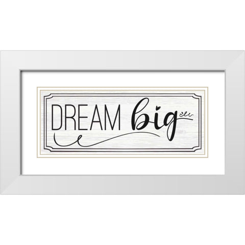 Words II White Modern Wood Framed Art Print with Double Matting by ND Art and Design