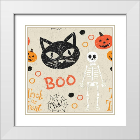 Hallows Eve VI White Modern Wood Framed Art Print with Double Matting by ND Art and Design